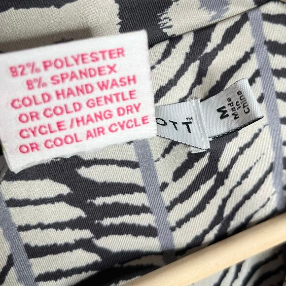 Gretchen Scott Quarter Zip Up Pullover Top Womens Medium Wildcat Zip Pockets - Picture 8 of 12